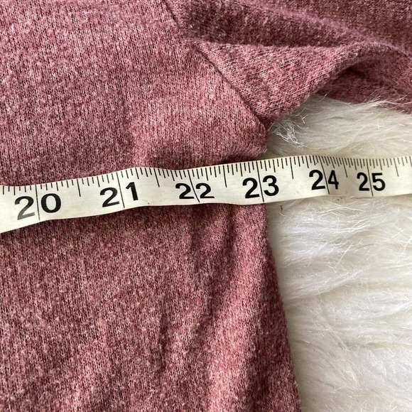 Forever 21 Sweater Womens Sz Large Red Knit Long Sleeve Top Classic Crew Neck - Picture 8 of 8